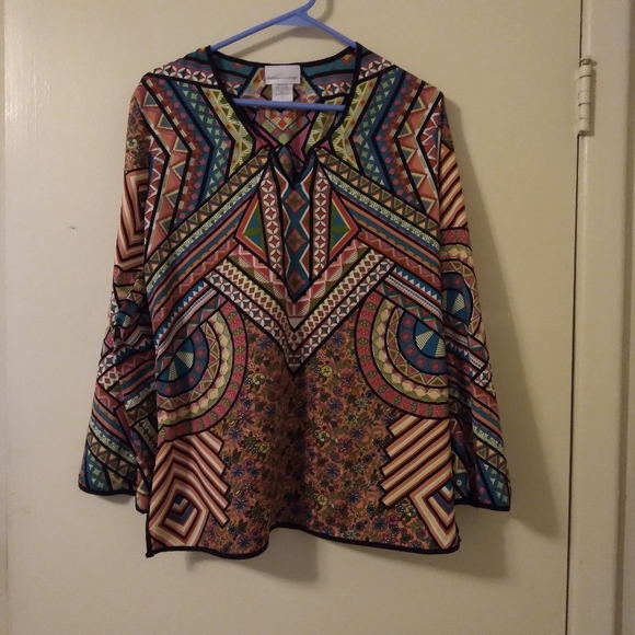 Soft Surroundings Aztec Print Tunic Size Medium - Picture 5 of 10